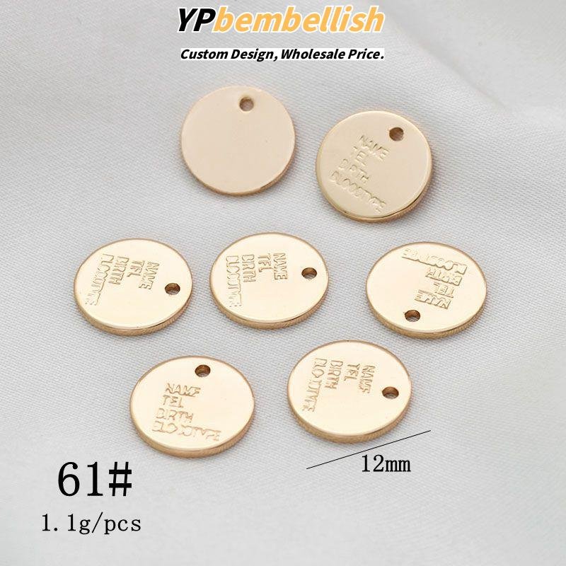 Wholesale Personalized Copper Base Heart-Shaped Charms with Engraved Letters for Handmade Accessories - MOQ Friendly