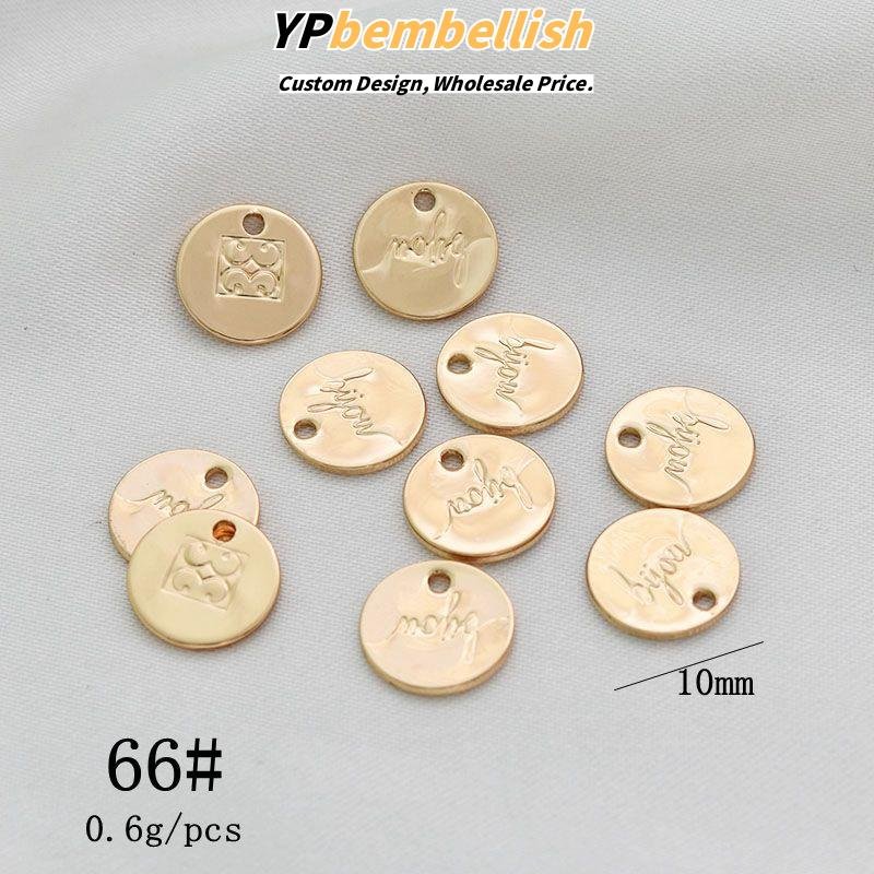 Wholesale Personalized Copper Base Heart-Shaped Charms with Engraved Letters for Handmade Accessories - MOQ Friendly