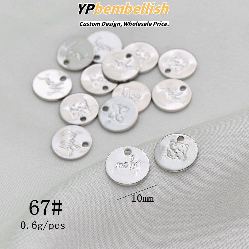 Wholesale Personalized Copper Base Heart-Shaped Charms with Engraved Letters for Handmade Accessories - MOQ Friendly