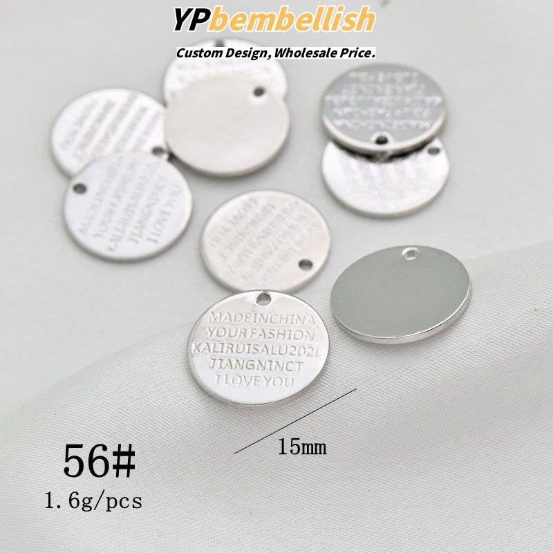 Wholesale Personalized Copper Base Heart-Shaped Charms with Engraved Letters for Handmade Accessories - MOQ Friendly