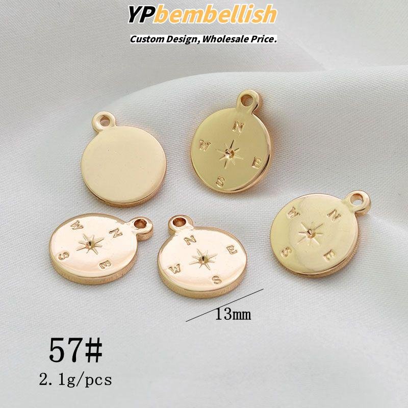 Wholesale Personalized Copper Base Heart-Shaped Charms with Engraved Letters for Handmade Accessories - MOQ Friendly