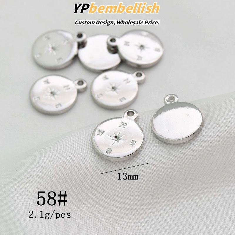 Wholesale Personalized Copper Base Heart-Shaped Charms with Engraved Letters for Handmade Accessories - MOQ Friendly