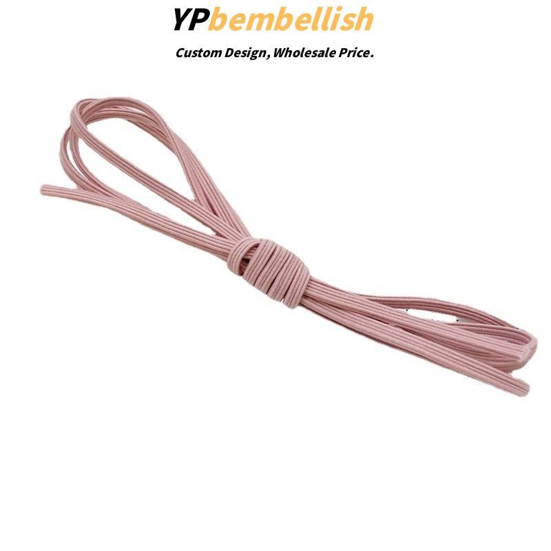 Custom 3mm Wide Solid Color Flat Elastic Bands for DIY Korean Hair Ropes - Low MOQ Ready