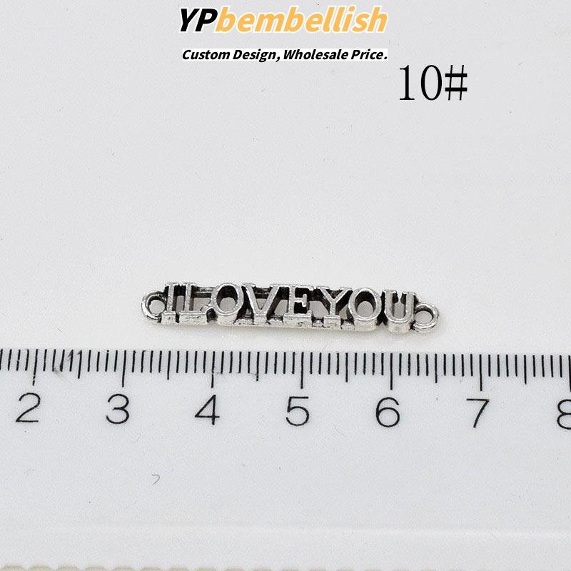 Custom Vintage Korean Matte Silver Alloy Pendant Badges for DIY Hair Clips - OEM Available