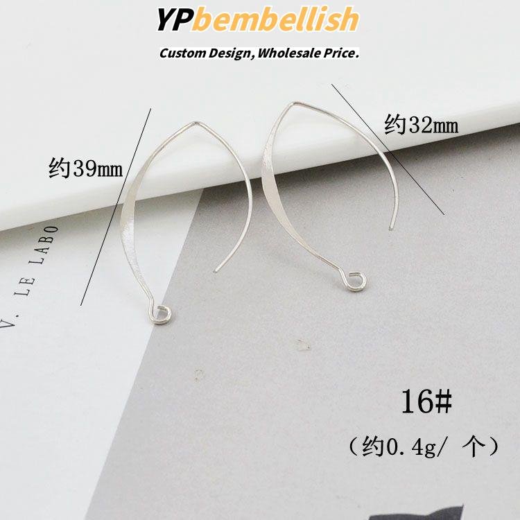 Custom Simple 18K Gold Plated Pure Copper Buckle Ear Hooks for DIY Earrings - Wholesale Factory