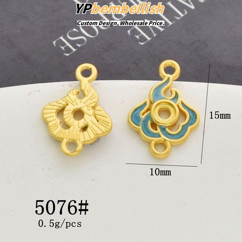 Wholesale Retro Enamel Alloy Floral Knot Accessories for Handmade Hair Ornaments - Direct Supplier