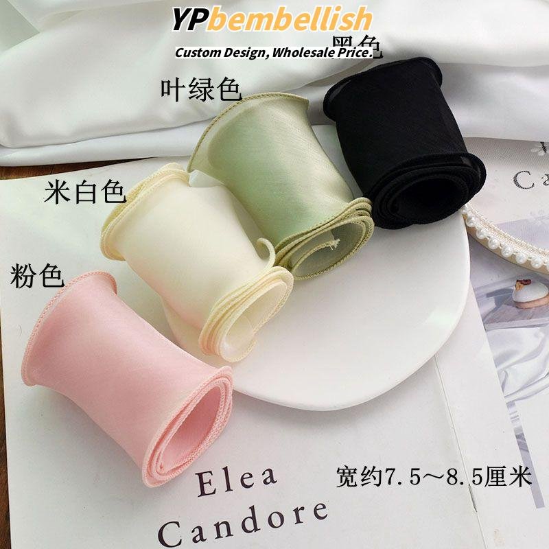 Custom Wave-Edge Gauze Silk Ribbons for Super Large DIY Hair Bows - Scalable Orders