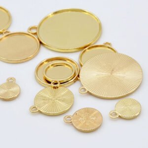 Wholesale Alloy Gem Holder Settings for Handmade Ear Ornaments and Jewelry - OEM Available